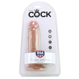 King Cock 7" Dildo with Balls in Tan