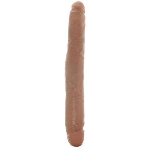 King Cock 12" Slim Double Dildo in Tan