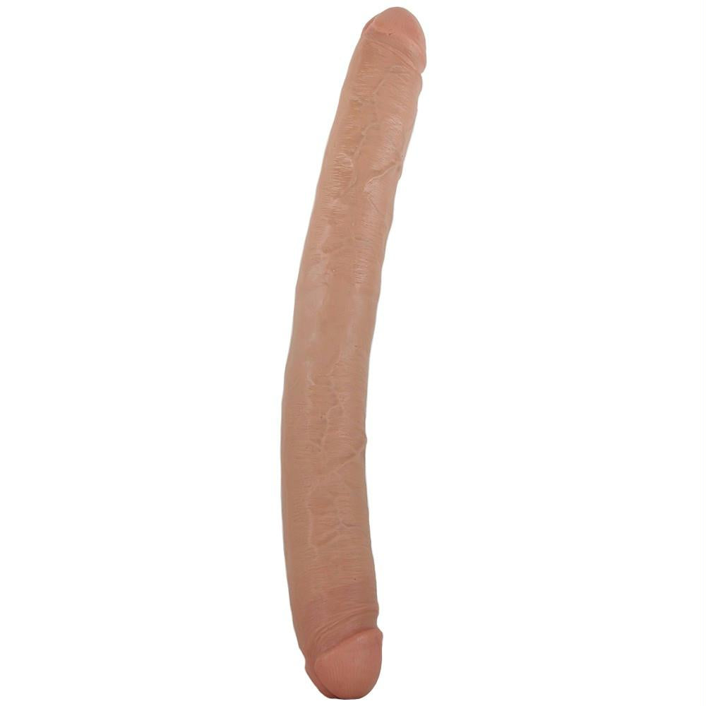 King Cock 16" Thick Double Dildo in Tan