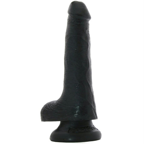 King Cock 6" Dildo with Balls in Black