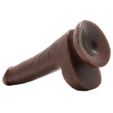 King Cock 6" Dildo with Balls in Chocolate