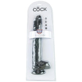 King Cock 14" Cock with Balls in Black