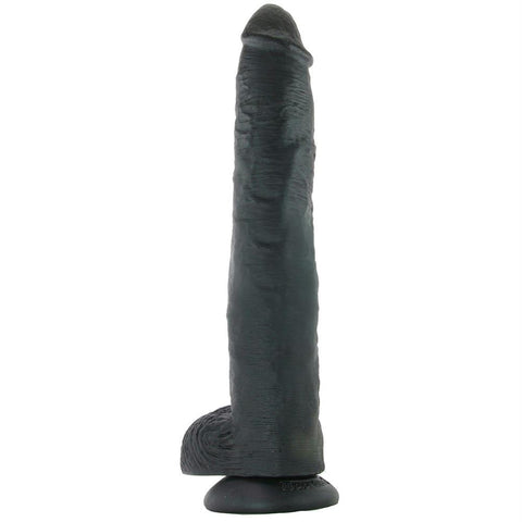 King Cock 14" Cock with Balls in Black