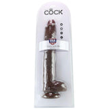King Cock 14" Cock with Balls in Chocolate