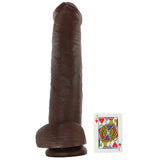 King Cock 15" Cock with Balls in Chocolate