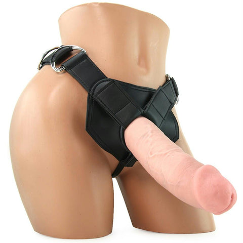 King Cock Strap-On Harness with 9" Cock in Flesh