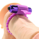 Vibrating Silicone Super Ring in Purple
