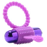 Vibrating Silicone Super Ring in Purple