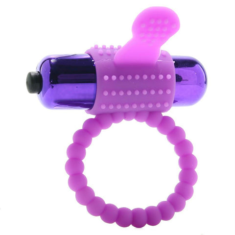 Vibrating Silicone Super Ring in Purple