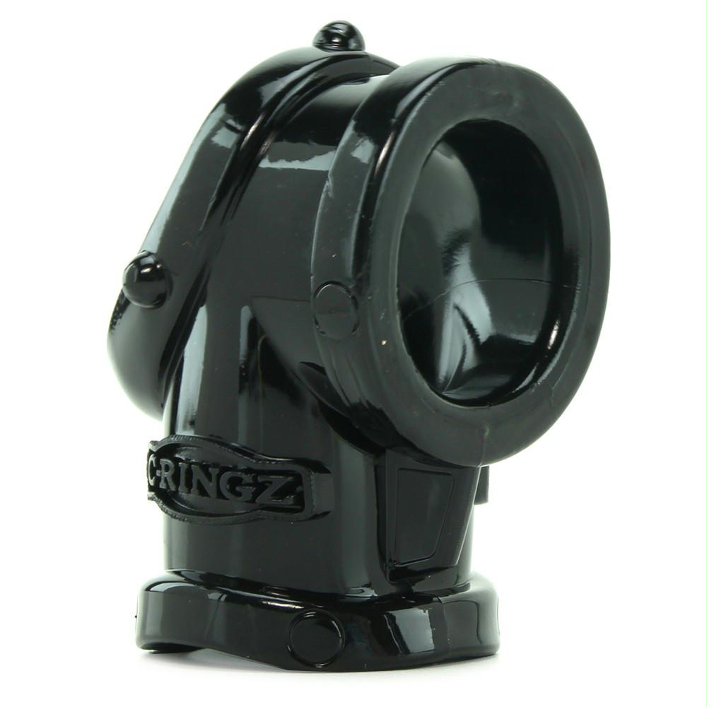 Cock Pipe with Ball-Stretcher in Black