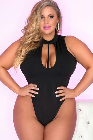 Taking Risks Choker Bodysuit in 3X-4X