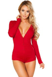 Comfy Cozy Red Romper in S-M