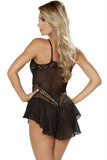 Skirt Around Black Teddy in S-M