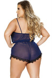 Blue Moon Chiffon Romper in OSXL