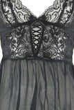 Floral Lace Chemise & G-String in M-L
