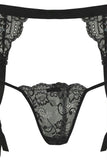 Lux Lace Garter Set in S-M