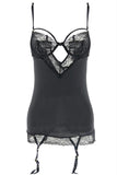 Rough Romance Gartered Chemise and G-String in S-M