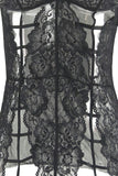 Caged Lace Garter Chemise and G-String in M-L
