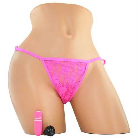 Vibrating Panty Set with Remote Ring in Pink
