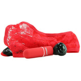 Vibrating Panty Set with Remote Ring in Red