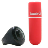 Vibrating Panty Set with Remote Ring in Red