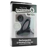 For Him Remote Vibrating Ring Set in Black