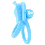 Charged Monarch 10X Silicone Butterfly Vibe Ring in Blue