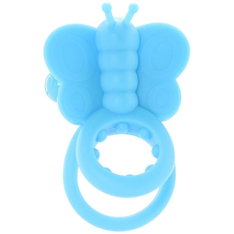 Charged Monarch 10X Silicone Butterfly Vibe Ring in Blue