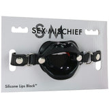 Silicone Lips Gag in Black