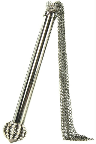 Midnight Jeweled Gunmetal Chain Tickler
