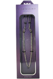 Midnight Bling Crystal Chain Tweezer Clamps