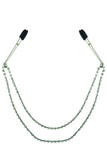 Midnight Bling Crystal Chain Tweezer Clamps