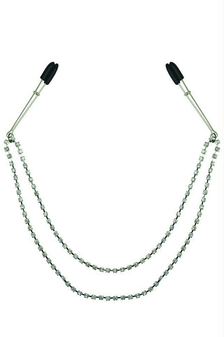 Midnight Bling Crystal Chain Tweezer Clamps