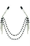 Midnight Black Onyx Jeweled Tweezer Clamps
