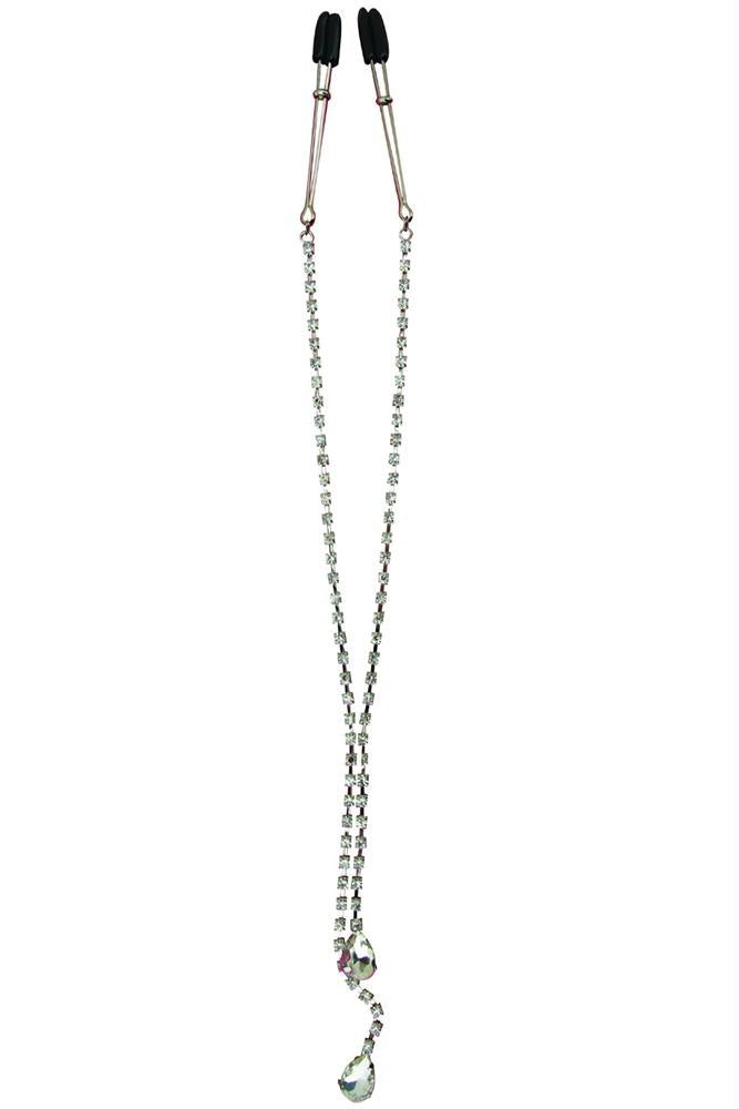 Midnight Crystal Teardrop Tweezer Clamps