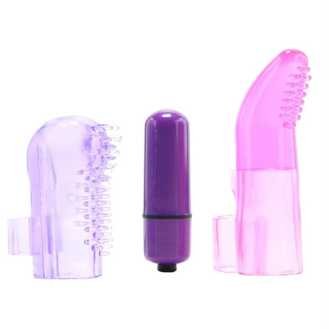 Finger Massager Kit in Pink-Purple