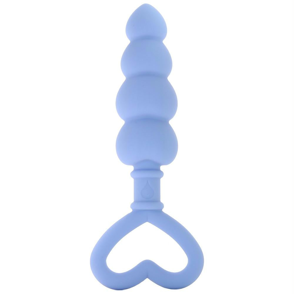 Silicone Heart Beads in Blue