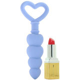 Silicone Heart Beads in Blue