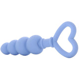 Silicone Heart Beads in Blue
