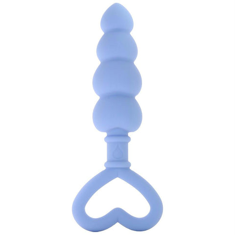 Silicone Heart Beads in Blue