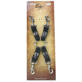Edge Leather 4 Point Hog Tie in Black