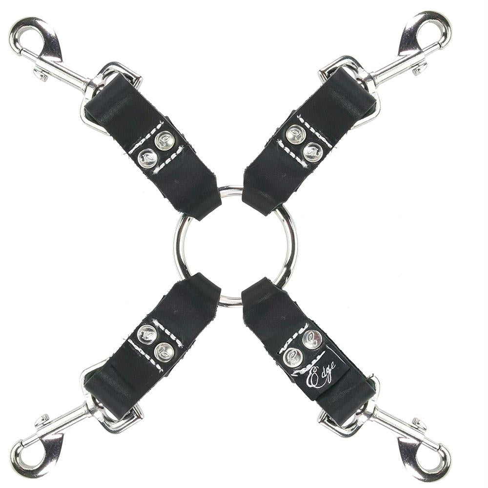 Edge Leather 4 Point Hog Tie in Black