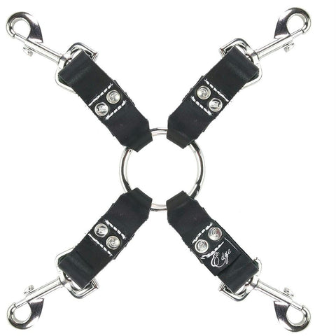 Edge Leather 4 Point Hog Tie in Black
