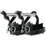 Edge Leather Hand Grip Wrist Cuffs in Black