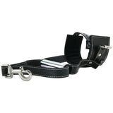 Edge Leather Hand Grip Wrist Cuffs in Black