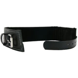 Edge Lined Leather Collar in Black