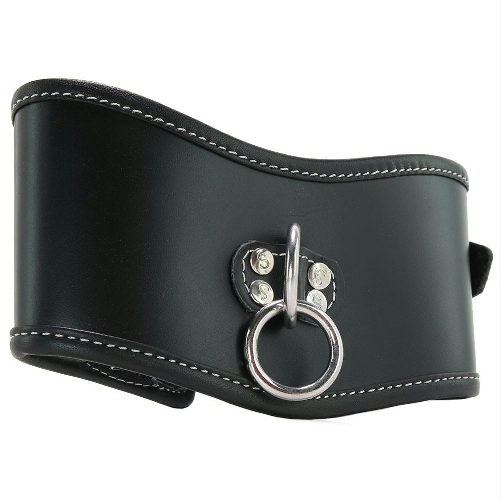 Edge Leather Soft Posture Collar in Black