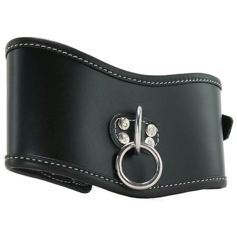 Edge Leather Soft Posture Collar in Black