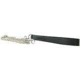 Edge Leather and Chain Leash in Black