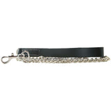 Edge Leather and Chain Leash in Black